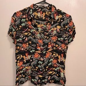 Vintage Women’s Hawaiian Print Blouse